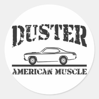 Plymouth Duster American Muscle Car Classic Round Sticker