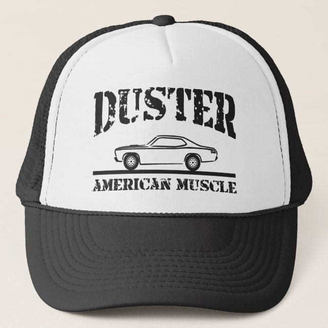 Plymouth Duster American Muscle Car Trucker Hat (Front)