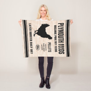 PLYMOUTH FEEDS FLEECE BLANKET