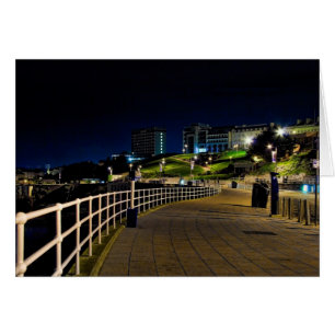 Plymouth Hoe Seafront by Night - blank notelet