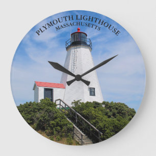 Plymouth Lighthouse, Massachusetts Round Clock