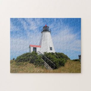 Plymouth Lighthouse, "the Gurnet" Massachusetts Jigsaw Puzzle