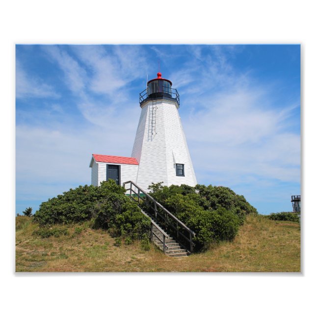 Plymouth Lighthouse, "the Gurnet" Massachusetts Photo Print (Front)