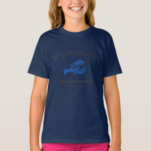 Plymouth Massachusetts Blue Lobster T-shirt, girl T-Shirt