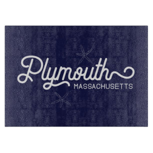 Plymouth Massachusetts Nautical Cutting Board