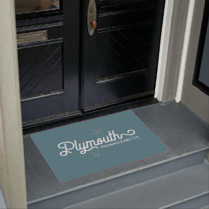 Plymouth Massachusetts Nautical Door Mat