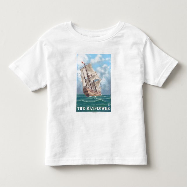Plymouth, MassachusettsView of the Mayflower Toddler T-Shirt (Front)