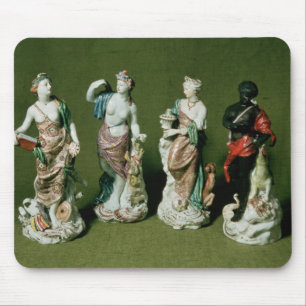 Plymouth porcelain figures of the Four Continents Mouse Pad