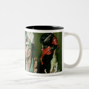 Plymouth porcelain figures of the Four Continents Two-Tone Coffee Mug