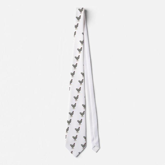 Plymouth Rock Chicken Drawing Tie (Front)