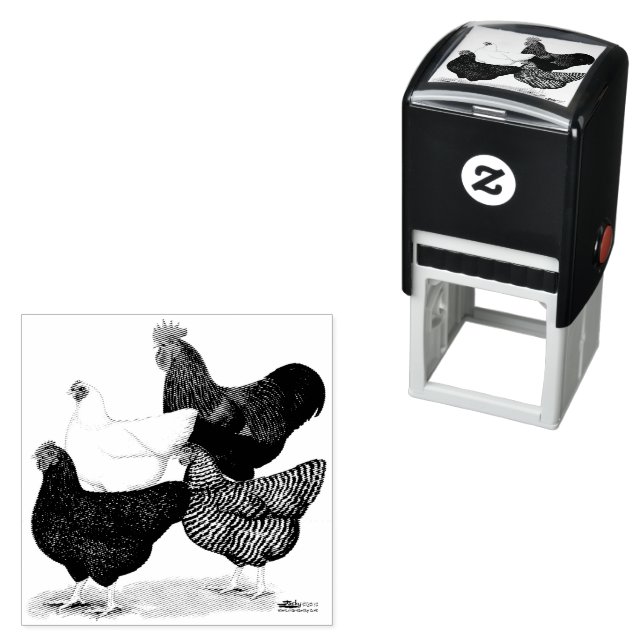 Plymouth Rock Quartet Self-inking Stamp (In Situ)