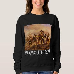 Plymouth Rock! Thanksgiving Pilgrims Rocking Guita Sweatshirt