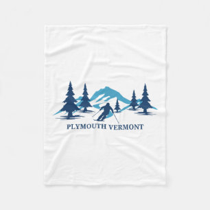 Plymouth Vermont Ski Resort Skiing Skier _1 Fleece Blanket