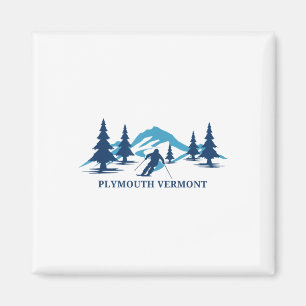 Plymouth Vermont Ski Resort Skiing Skier _1 Magnet
