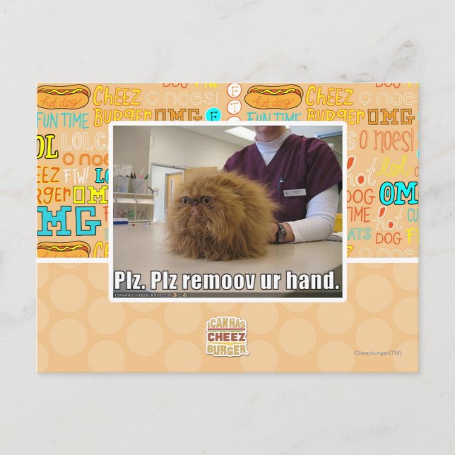 Plz remoov ur hand postcard (Front)