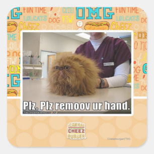 Plz remoov ur hand square sticker