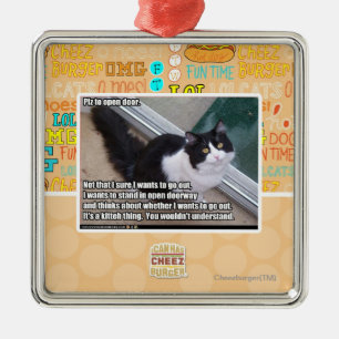 Plz to open door metal tree decoration