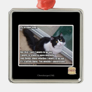 Plz to open door metal tree decoration