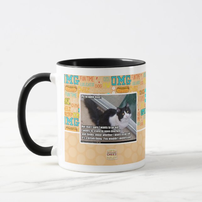Plz to open door mug (Left)