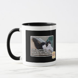Plz to open door mug