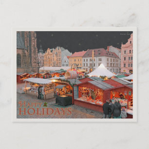Plzen - Christmas Market Lights - HH Holiday Postcard