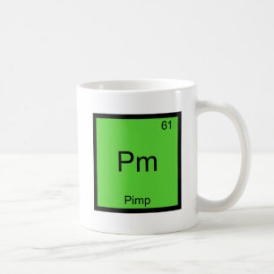 Pm - Pimp Funny Chemistry Element Symbol T-Shirt Coffee Mug