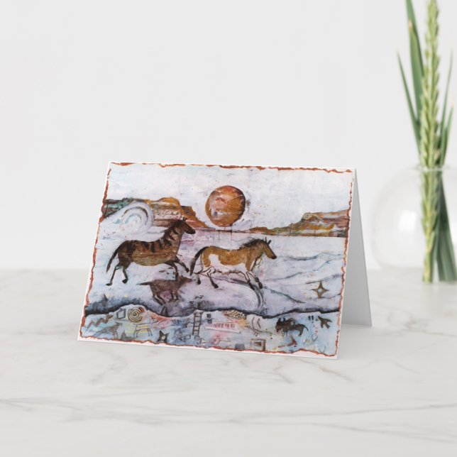 PMACarlson Horse Petroglyphs Card (Front)