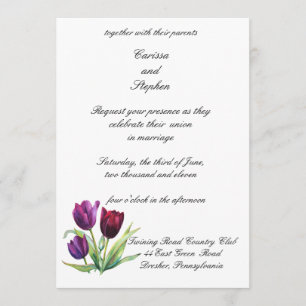 PMACarlson Tulips Wedding Invitation