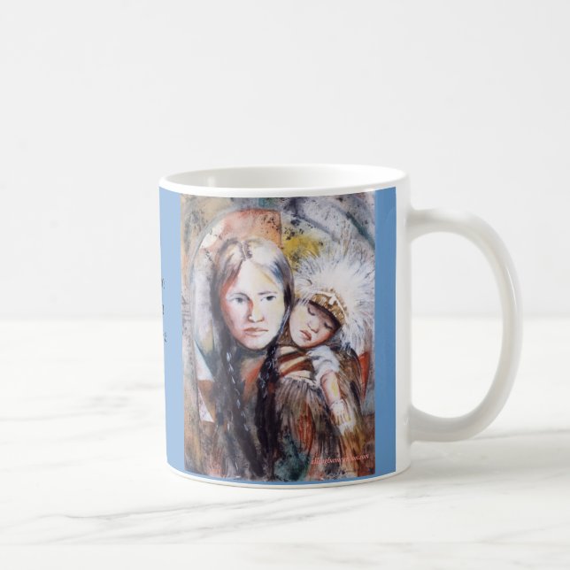 PMACarlson Woman with a Papoose Baby Shower Mug (Right)