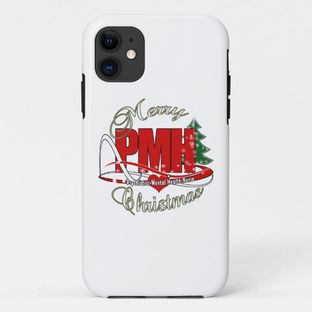 PMH Psychiatric-Mental Health Nurse CHRISTMAS Case-Mate iPhone Case (Back)