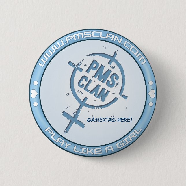 PMS Button- Blue Logo 2 6 Cm Round Badge (Front)