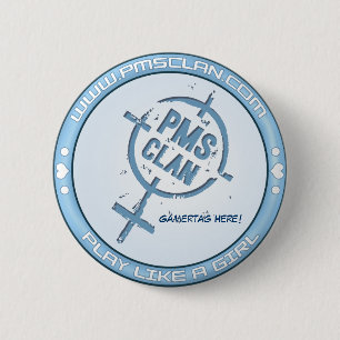 PMS Button- Blue Logo 2 6 Cm Round Badge