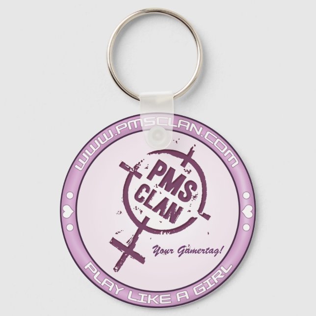 PMS Keychain- Purple Logo 2 Key Ring (Front)