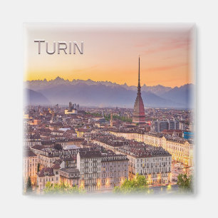 PMT001 TURIN at sunset - Piedmont - Italy - Fridge Magnet