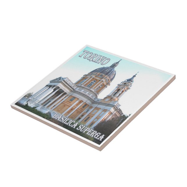 PMT007 TURIN Basilica Superga, Italy, Ceramic Tile (Side)