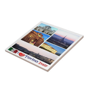 PMT016 TURIN I Love, mosaic, Italy, Ceramic Tile