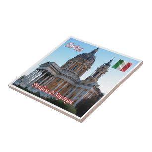 PMT018 TURIN  Basilica of Superga, Italy, Ceramic Tile