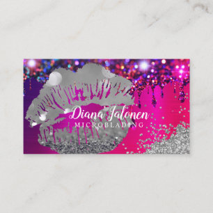 PMU MICROBLADING artist Sparkling Rose Business Card