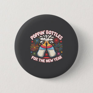 Pn Bottles For The New Year Funny Baby Milk Toast 6 Cm Round Badge