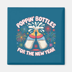 Pn Bottles For The New Year Funny Baby Milk Toast  Magnet