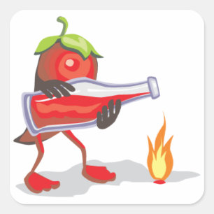 png_CincoDeMayo-015 Mayo mexican mexico chilli ho Square Sticker