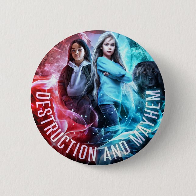 Pnut & Cece  6 Cm Round Badge (Front)