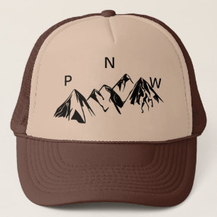 PNW Trucker Hat Off set Lettering