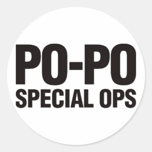 Po-Po Special Ops Classic Round Sticker