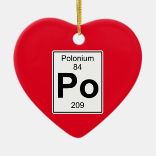 Po - Polonium Ceramic Tree Decoration