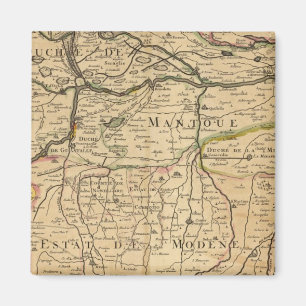 Po River Valley map Magnet