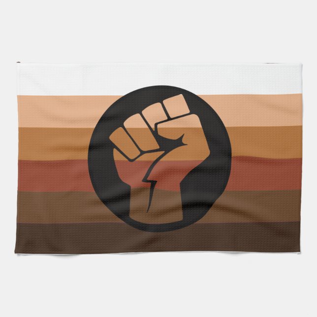 POC Pride Flag Tea Towel (Horizontal)