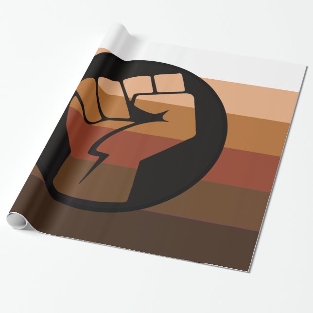 POC Pride Flag Wrapping Paper (Unrolled)