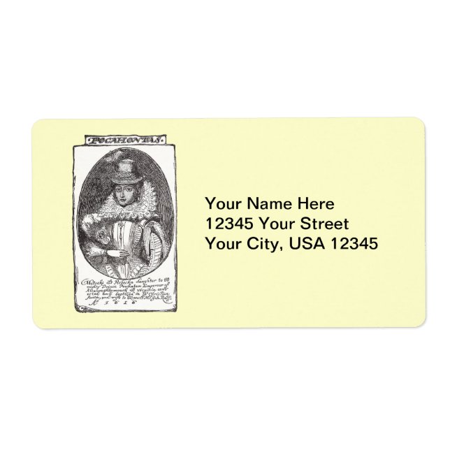 Pocahontas Shipping Labels (Front)