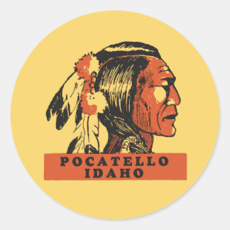 Pocatello Idaho Classic Round Sticker